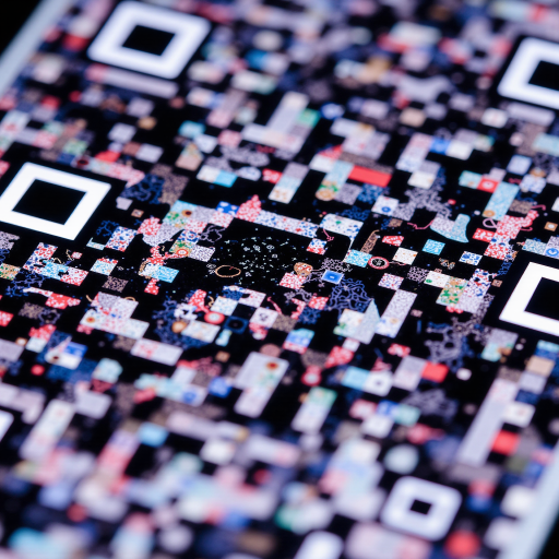 微信公众号二维码，黑色边框，白色背景，方形图案